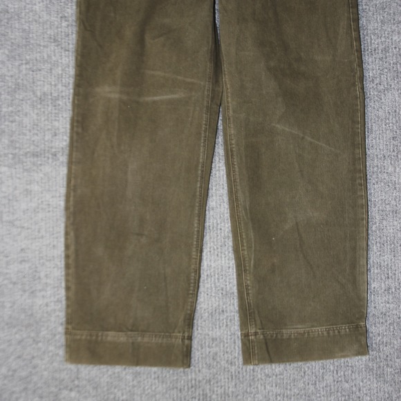 J Crew Chino Pants Mens 33x30 Olive Green Cotton Straight Leg Workwear - Picture 2 of 8